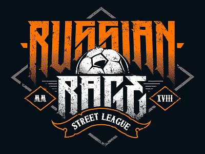 Russian Rage Emblem 2018 design emblem fifa football grunge print rage russian vecster vector art world cup