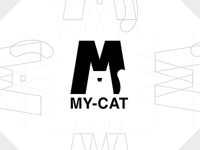 Negative Space Logo cat logo my negative space