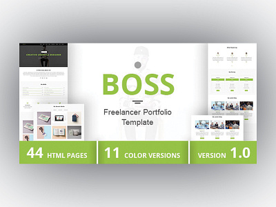 BOSS - Freelancer Portfolio Template agency template bootstrap bootstrap template envatomarket freelancer freelancer portfolio graphic designer template portfolio themeforest ui designer template web designer template web developer template