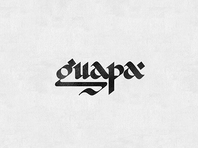 Lettering_ Guapa lettering type vector