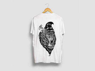 Hey Monkey! animals black drawing ink monkey