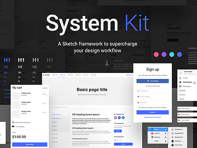 System Kit design system framework sketch style guide styleguide system ui kit ux kit