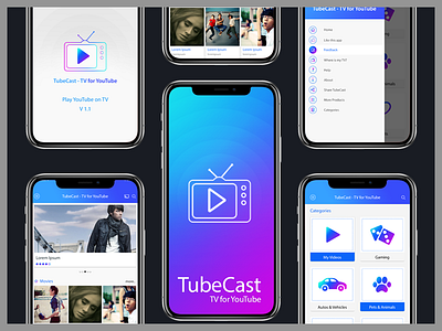 TV App castapp casting app grid design grid play tv mobileapp playing tv tube tubecast tubecastingapp tv tvapp