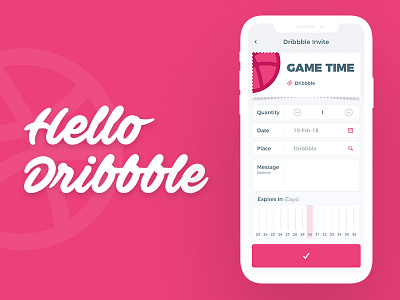 Dribbble Debut debut hello mobile ui ux