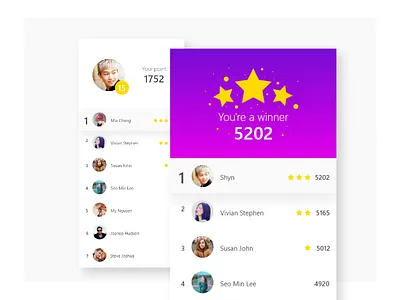 UI daily 019 - Leader Board 019 leader board point ranking stars uidaily winner