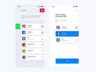 Blocking apps app clear mobile ui ux web