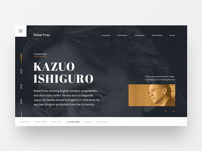 Nobel Prize app concept daily design hero nobel prize ui ux web winner