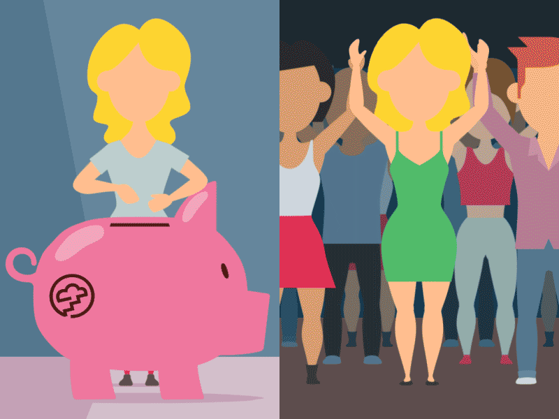 Saving for your Future Self animation dreams motion graphic saving