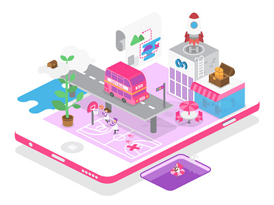 FOURDESIRE web illustration illustration vector