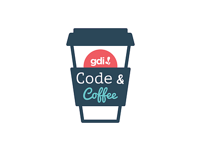 GDI Code & Coffee branding code coffee coffee cup coffee logo identity logo marketing meetup