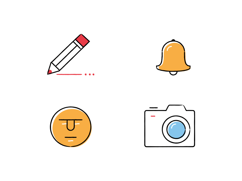 Ui - Icongraph Icon Set alert bell creative edit emoji fun icon image photography ui ux