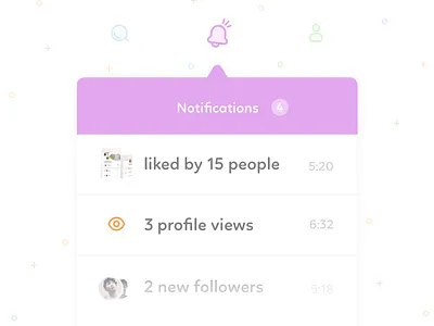 Daily UI Challenge #027 Dropdown challenge dailyui dropdown element list menu notification