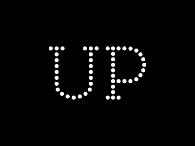 Up bar dots logo mark restaurant rooftop type up