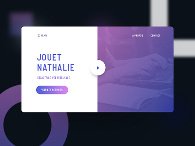 Simple Freelance Landing Page design landing page mobile one page ui web