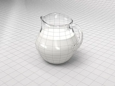 Pitcher 07 with edges 3d all quads c4d cinema 4d subdivision surface modeling