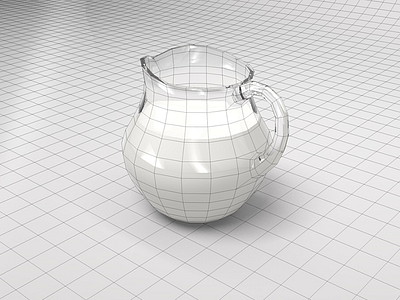 Pitcher 07 with edges 3d all quads c4d cinema 4d subdivision surface modeling