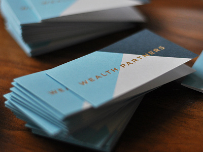 WEALTH PARTNERS: UNTD / Business Cards branding business cards design foil letterhead