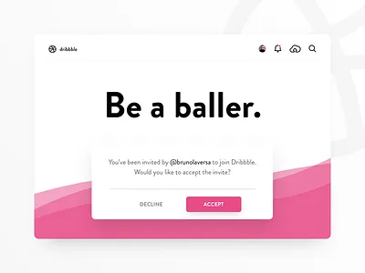 Hello Dribbble 👋 debut first hello invite landing page shot