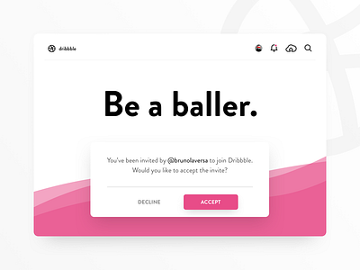 Hello Dribbble 👋 debut first hello invite landing page shot