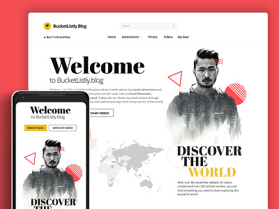 Minimal Travel Blog blog colorful geometry landing minimal page travel web