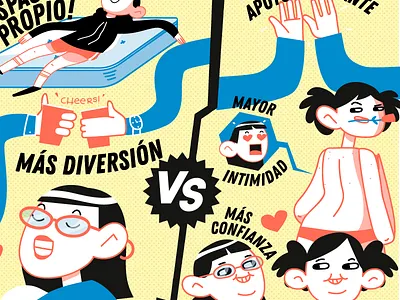 Infografía para Dada Room couple gay girl halftone lgbt love seduction valentines versus