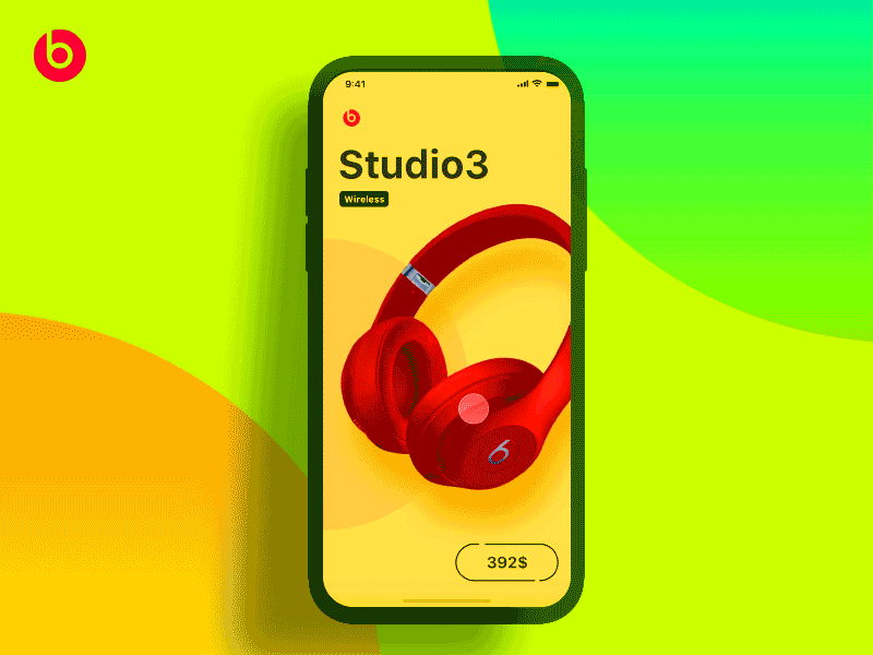 Beats by Dre app for prototype beatsbydre concept design prototype studio uiux