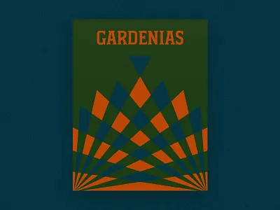 Gardenias Poster geometry graphicdesign pattern poster