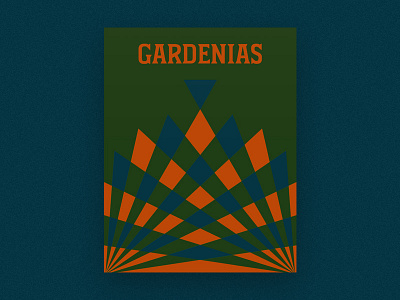 Gardenias Poster geometry graphicdesign pattern poster