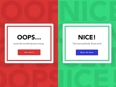 Daily UI 011 - Flash Message daily ui dailyui error success ui