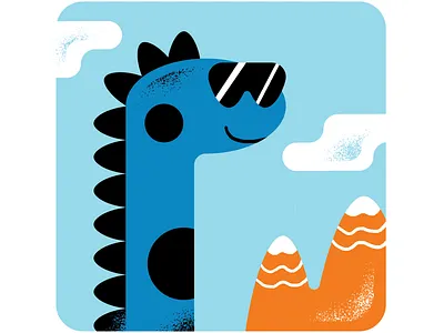 Cool dinosaur because dinosaur illustration illustrator looking back
