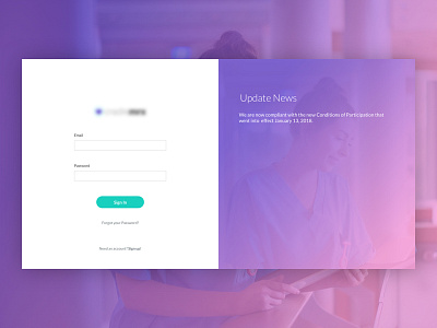 Login Page colours design landing page login website