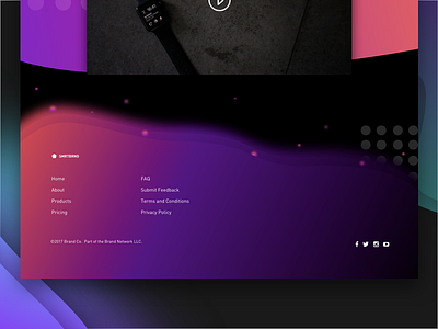 Footer Exploration 3d color design gradient smart tech ui ux visual web