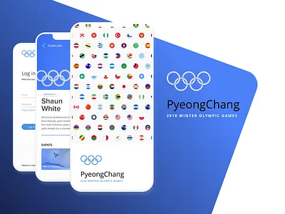 Olympics app challenge design guidelines ios log in mobile olympics onboarding sign up typography welcome