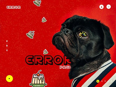 404 404 dog error graphic design load loader page not found pudding sticker ui ux web
