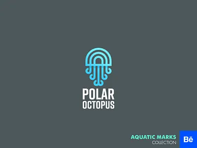 Polar Octopus Logo animal aquatic behance collection mark octopus polar