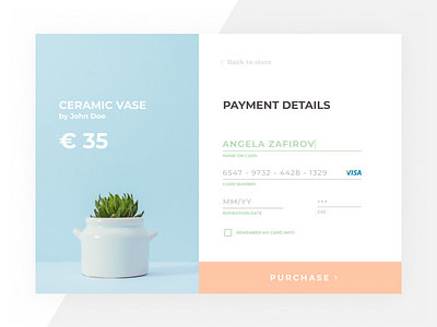 Credit card checkout check out credit card daily ui minimal pastel payment