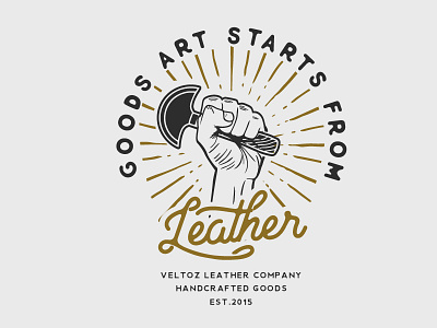 Leather2016 apparel brand badge design branding illustration logo identity typography vintage design