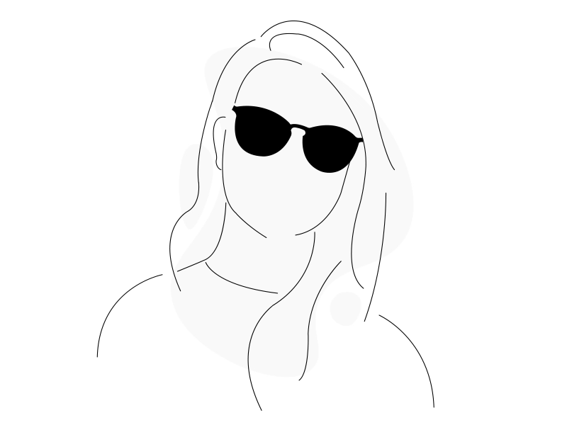 Sunglass Girl aftereffects animation girl line lineart minimal sunglass
