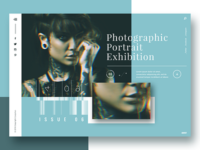 Update №10, exploring some "soft glitch effect" on photos. design exploration fashion header minimal ui web