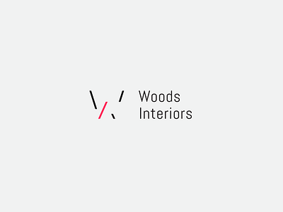 Woods Interiors (Unused) abstract brand branding furniture identity interior logo minimal