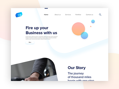 Website UI Concept banner concept design gradient landing ui website