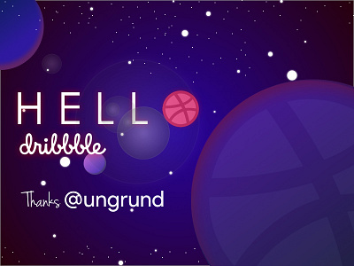 Hello Dribbble dribbble firstone hello invites shot sketch illustration ungrund