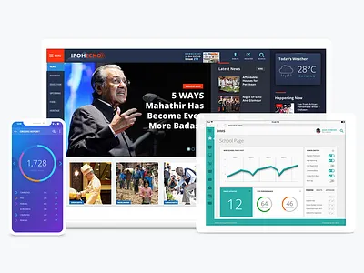 My Portfolio website upped app dashboard malaysia mockup newspaper portfolio user interface web