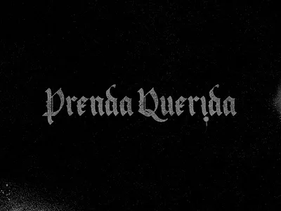 Logo_ Prenda Querida blackletter branding calligraphy ink logo