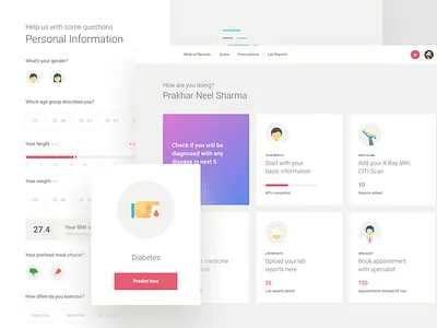 Predict Disease Web App design form health icon icons illustration interface medical ui user ux web