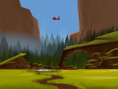 Heliland firstshot helicopter landscape mountain photoshop