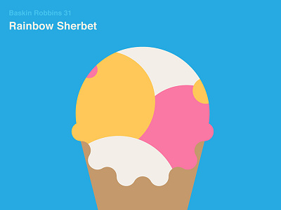 Rainbow Sherbet baskinrobbins baskinrobbins31 graphic illustration yongkeehong