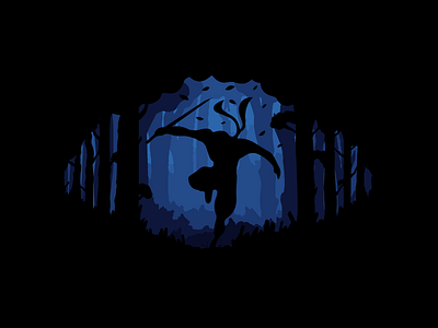 Watcher of the Forest art creative dark forest idea illustration illustrator inspiration ninja vector