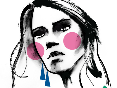 Face02 fashion fashion design fashion illustration female glamour paint print design style vogue woman