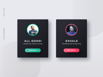 Daily UI 011: Flash Messages dailyui dailyuichallenge error flash message success ui